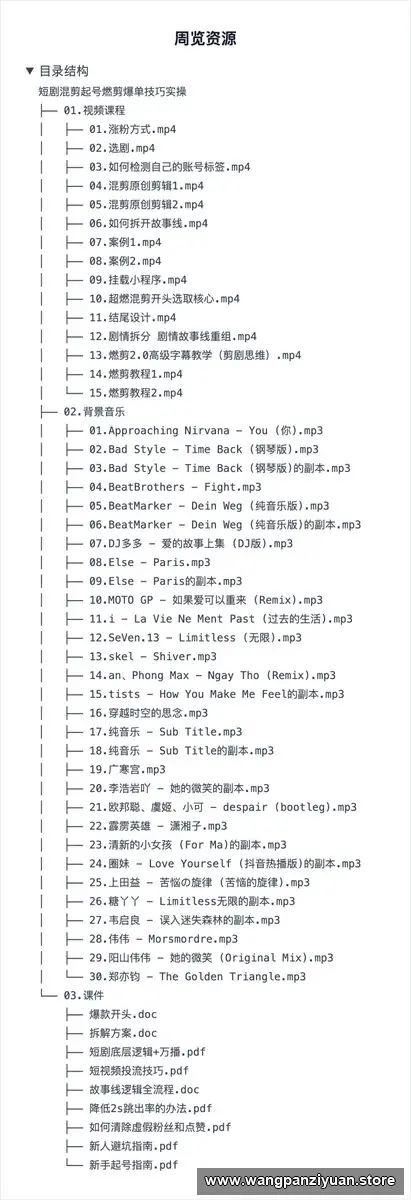 各种核心混剪玩法视频课程合集