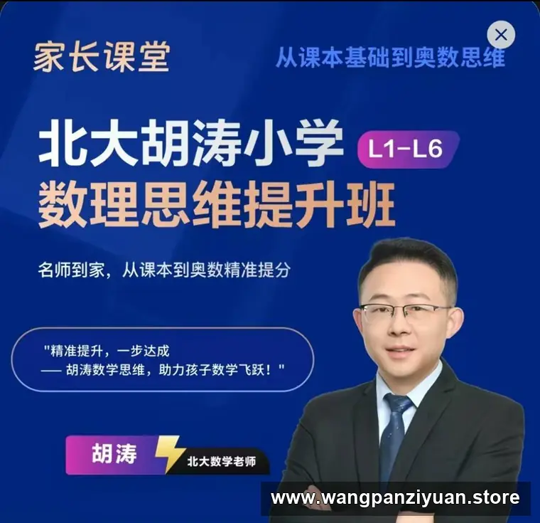 【北大胡涛老师】1-6年级小学数理思维提升班